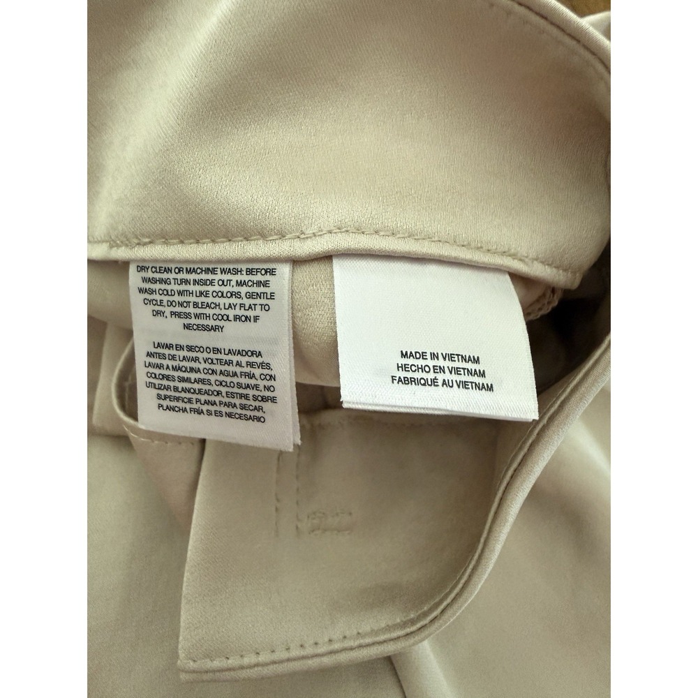 Anne Klein Womens 14 Light Parchment Tie Waist High Rise Shorts NWT $79 - Picture 12 of 13
